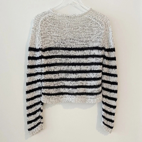 Alexander Wang Striped Crop Knit Sweater Small - Picture 4 of 6